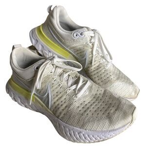 Nike React Infinity Womens 9 Platinum Yellow‎ Run Athletic Athleisure CT2423-100